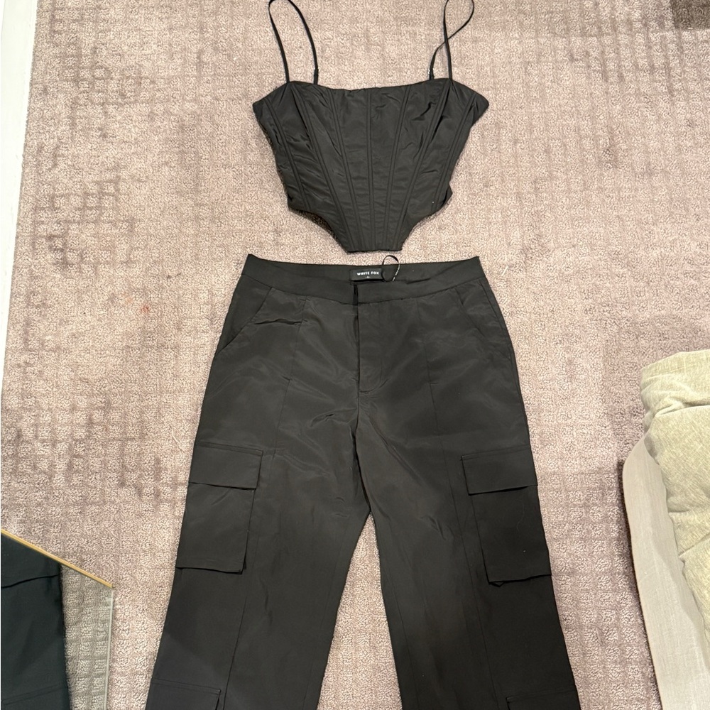 White Fox Boutique Black Cargo Pants